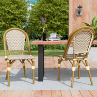 Kasie Outdoor Dining Side Chair by Bay Isle Home