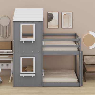Aaima Kids Twin Over Twin Bunk Bed by Harper Orchard