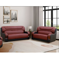 Shamim 2 - Piece Genuine Leather Living Room Set
