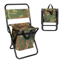 Portable Fishing Companion: Foldable Chair with Built-In Cooler Bag and Backrest for Outdoor