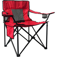Camping Chair, Outdoor Portable Picnic Folding Fishing Chair With 2 Cup Holder For Fishing, Sports, Beach And Camping, Navy by Arlmont & Co.