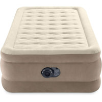 Deluxe Ultra Plush Air Mattress: Fiber-Tech – Queen Size – Built-In Electric Pump – 18In Bed Height – 600Lb Weight Capacity by Latitude Run