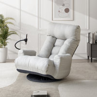 360 degrees Ergonomic Swiveling Floor Lounge Sofa Chair with Phone Holder and Adjustable head and waist by Trule