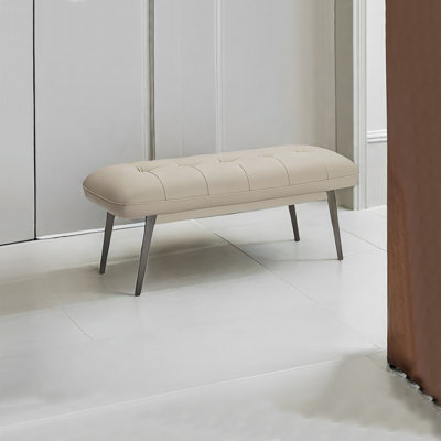 Karsch Genuine Leather Upholstered Bench by Corrigan Studio