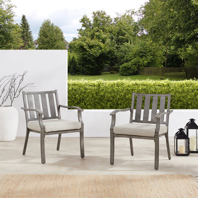 Azur Patio Aluminum Dining Armchair With Sunbrella Cushions by Peak Home Furnishings