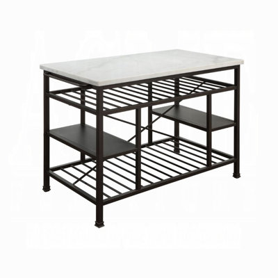 Dajahnay Kitchen Island with Marble Top by Ivy Bronx
