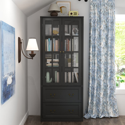 Elegent Display Cabinet With Tempered Glass Door