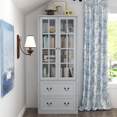 Elegent Display Cabinet With Tempered Glass Door by Ebern Designs