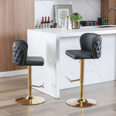 Annajean Swivel Adjustable Height Counter Stool by House of Hampton