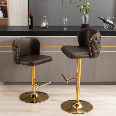 Annajean Swivel Adjustable Height Counter Stool by House of Hampton