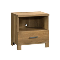 Jenaya 1-Drawer Nightstand In Timber Oak by Latitude Run