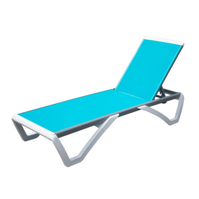 Outdoor Metal Chaise Lounge with Adjustable Positions