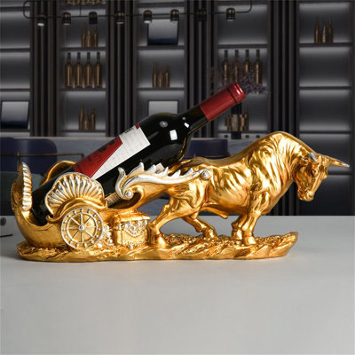 Anuj Tabletop Wine Bottle Rack Gold by House of Hampton