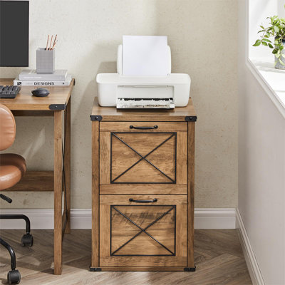 2-Drawer Filing Cabinet and Printer Stand by Millwood Pines