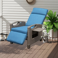 Recliner Patio Chair with Cushions by Winston Porter