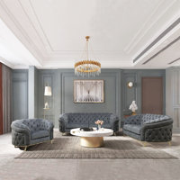 Apul Sofa Loveseat Chair Set by House of Hampton