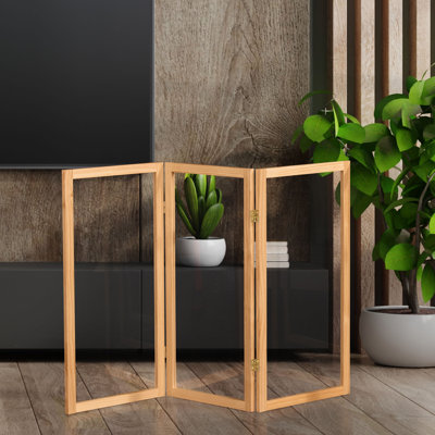 Alayzhia 36" H Solid Wood Folding Room Divider