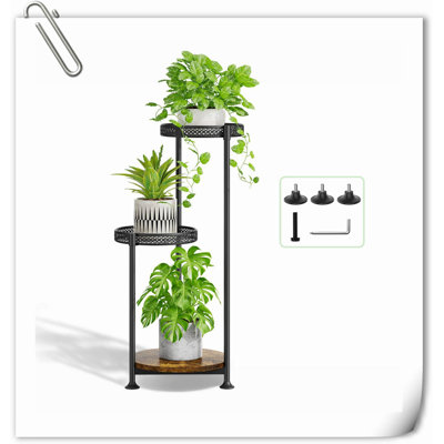 Plant Stand Indoor Outdoor Clearance, 3 Tier Metal Corner Plant Stands Shelf Holder, Tierd Stand Flower Shelf Display Rack For Living Room Balcony Gar by 17 Stories