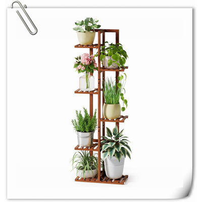 Plant Stand Indoor, 6 Tier 7 Potted Bamboo Plant Stands For Indoor Plants, Corner Plant Stand,Plant Shelf For Indoor, Tiered Plant Stands, Talll Indoo by Arlmont & Co.