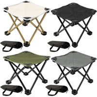 Camping Stool Camping Foot Stool Camping Foot Rest Folding Stools For Adults Portable Mini Chair Outdoor Portable Seat With Carry Bag For Hunting Fish by Arlmont & Co.
