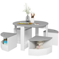 Isabelle & Maxâ„¢ Kids Table And Chair Set, 5 Piece Toddler Table And 4 Chair Set With Storage, Activity Table For Art, Craft, Reading, For Classroom, K by Isabelle & Max