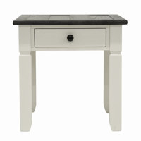 Solid Wood End Table With Drawer by Charlton Home