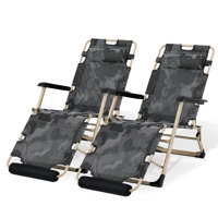 Zero Gravity Lounge Chair, Foldable Recliner with Adjustable Headrest and Foot Pads, Supports Up to 330lbs Outdoor Folding Lounger