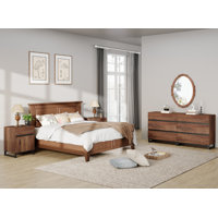 Aadam Dresser And Nightstand Set Of 3, 63 Inches Dresser With 6 Drawers, 2 Nightstand With Drawer And Cabinet For Bedroom, Bedroom Furniture Set, by Latitude Run