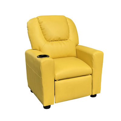 PU Leather Youth Recliner Chair With Cup Holder by Ebern Designs
