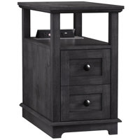 2 Drawers End Tables with Storage and Fast Charging Station for Living Room by Red Barrel Studio