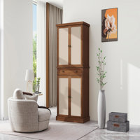 Storage Cabinet of 4 Door Cabinet with 1 Drawer,4 Adjustable Inner Shelves by Bay Isle Home