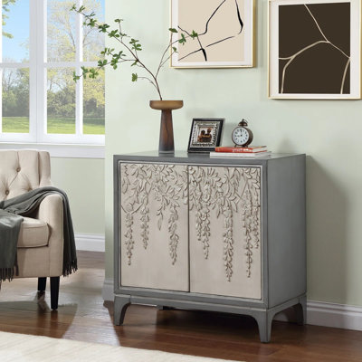 Stevensville Grey Two Door Cabinet by Lark Manor
