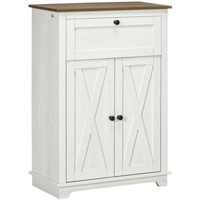 Kirills Farmhouse Barn Door Accent Cabinet, Kitchen Sideboard Storage Cabinet with Double Doors by Gracie Oaks