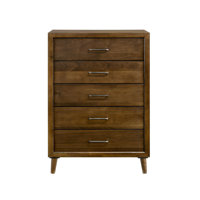 George Oliver Lewellyn 5-Drawer Chest in Walnut by George Oliver