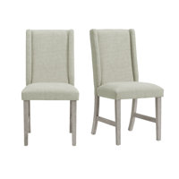 Winston Porter Cohle Dining Side Chair with Heirloom Fabric in White (2 Per Carton) by Winston Porter