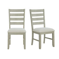 Gracie Oaks Lillimai Dining Chair - Light Beige Fabric in Washed Stone (2 Per Carton) by Gracie Oaks