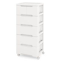 Inbox Zero 1 Pcs 6-drawer Plastic Rolling Storage Cart With 4 Universal Wheels Dresser Cabinet by Inbox Zero