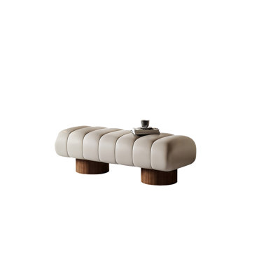 Safron Leather Match Upholstered Bench by Orren Ellis