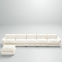 Wynter 6-Piece 189.7" Upholstered Chenille L-Shape Sectional by Ebern Designs
