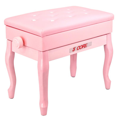 5 Core Piano Bench Wooden Height Adjustable Stool Heavy Duty Keyboard Seat with Storage Jaeleen by Winston Porter