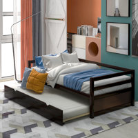Emele Twin Solid Wood Daybed with Trundle by Latitude Run