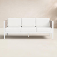 Lilah White Aluminum 3 Seater Sofa by Birch Lane