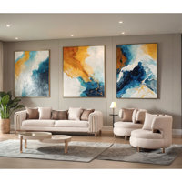 Hayton 3 - Piece Velvet Living Room Set by Everly Quinn