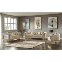 Heink 3 - Piece Velvet Living Room Set