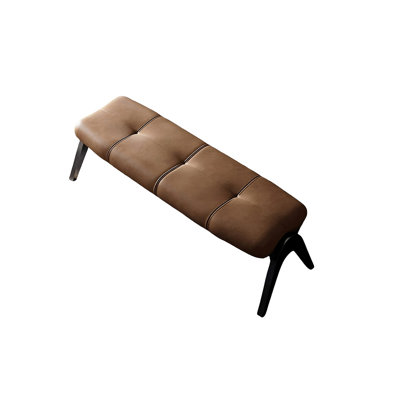 Iacovino Faux Leather Upholstered Bench by Everly Quinn