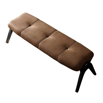 Iacovino Faux Leather Upholstered Bench by Everly Quinn