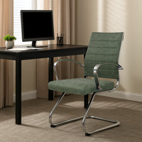 Doba Comfortable Ergonomic Executive Leather Office Chair with Lower Back Support and Steel Frame – Modern Conference Task Chair for Home or Office by Ivy Bronx