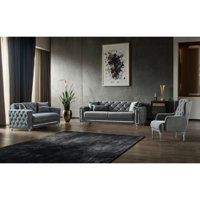 Jadaine 3 - Piece Velvet Living Room Set