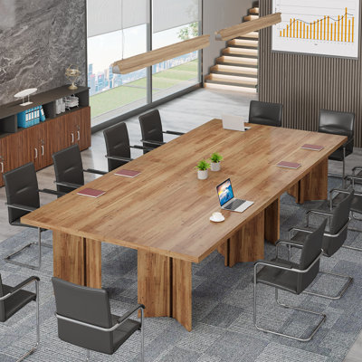 Rectangular Conference Table, Modular Meeting Table by Millwood Pines