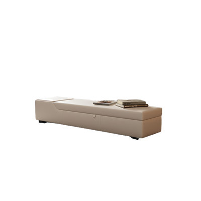 Myna Leather Match Upholstered Storage Bench by Hokku Designs
